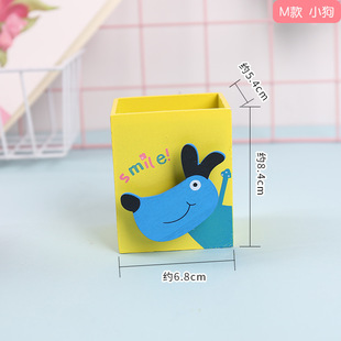 Wooden Cartoon Pen Container Cute Animal Storage Container Rectangular Creative Office Desktop Multifunctional Storage Pen Box