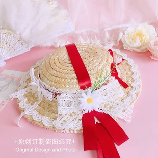 Original multi-color lolita flower elegant flat hat top hat Flower Wedding tea party gorgeous hat Han Yang eclectic reminiscence is like water