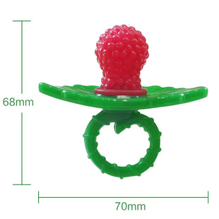 Cross-border Hot-selling Colorful Full Silicone Baby Pacifier Simulation Fruit Baby Teeth Gel Toy Molar Fixer