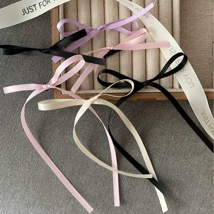 Ju Yiyi same bow hairpin ballet style Barbie ribbon hair band French ribbon hair accessories headdress for women