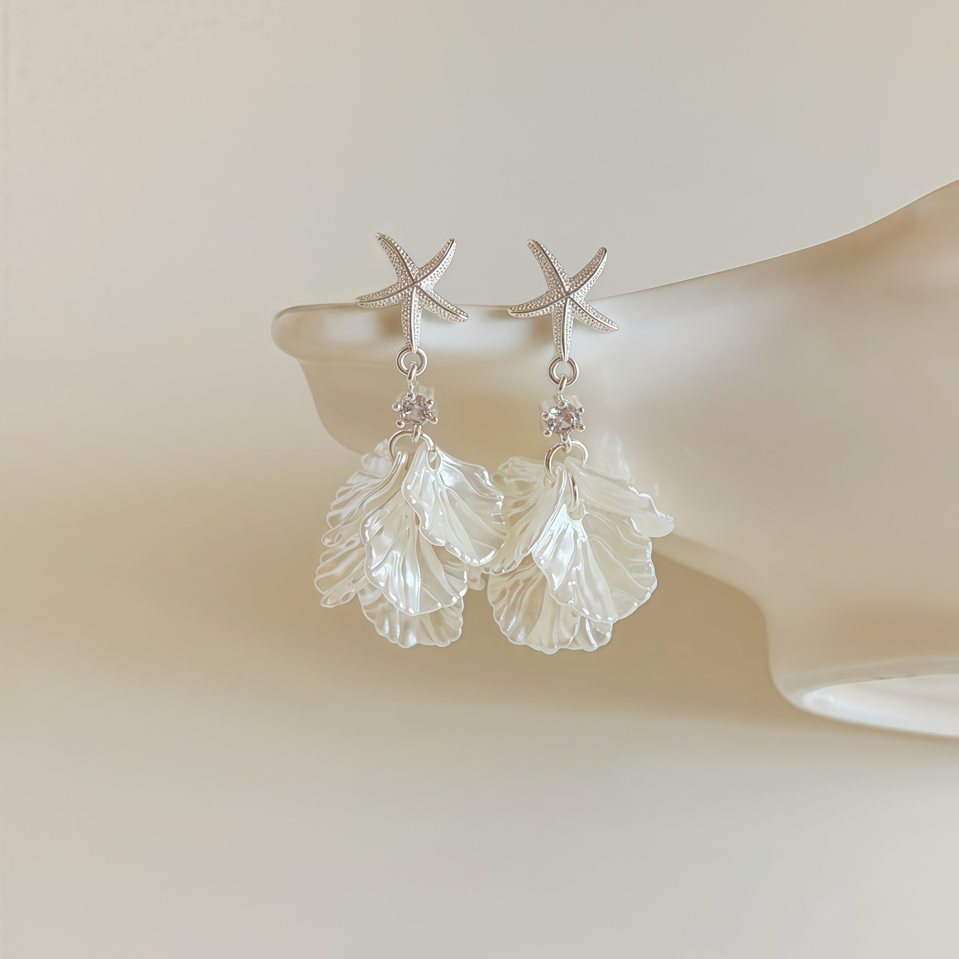 S999 Silver Needle Blue Star Earrings for Women 2026 New Popular Crystal Earrings Niche Style Versatile Ear Jewelry