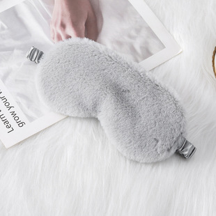 Weiqin Cross-border Cute Plush Lunch Break Imitation Rabbit Hair Shading Eye Protection Students Men and Women Summer Eye Mask Ice Silk