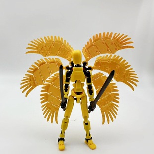 New 3D Printing Radish Man Multi-joint Movable Figure Gundam Bing Net Carrot Knife Decompression Toy Lucky 13