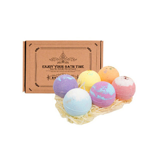 Cross-border forest bath salt ball set box 60g * 12 bath ball explosion dried flower essential oil bath net red bubble bath ball