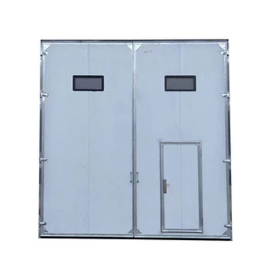 Color steel swing door sliding door warehouse industrial door workshop double door