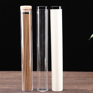 Plastic large capacity 50g 100g incense tube aloes sandalwood storage box acrylic incense tube transparent incense barrel