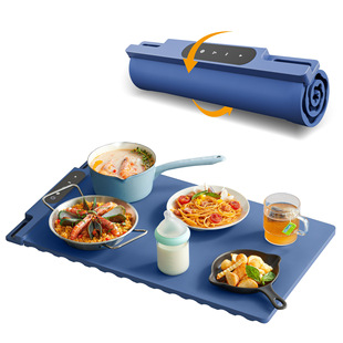 Cross-border Silicone Flexible Warm Chopping Board Foldable Food Insulation Board Heating Rice Chopping Board Electric Heat Insulation Chopping Board