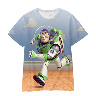 Трансграничная фабрика Toy Story проходит световой год Lighthear, Детская футболка с короткими рукавами и принтом 3DT