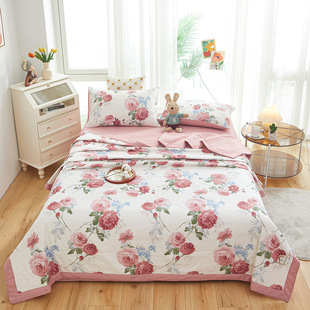 Pure cotton summer quilt air conditioning quilt cotton printing summer cool quilt student dormitory gift group purchase live support a generation of hair