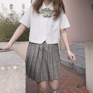 Basic Shirt Japanese Style jk Uniform White Shirt Women's Summer Preppy Style Short-sleeved Short Design Niche Top