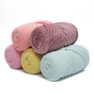 Amazon new DIY Crystal velvet core yarn 3cm thick handmade wool blanket line cloth pillow cat Nest line