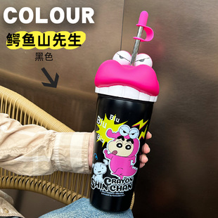 Crayon Shinchan Изоляционный стакан для воды Кубок из нержавеющей стали 2025 новый высокий размер большой емкости стакан для воды