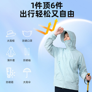 Sunscreen Clothing Women's Summer Outdoor Breathable All-match Anti-ultraviolet Thin Ice Silk Sunscreen Clothing Women's Windbreaker Jacket Men's