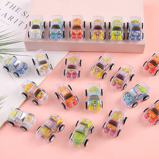 Children's Double-layer Pull-back Pickup Truck Off-road Vehicle Toy Kindergarten Inertia Pull-back Car Push Boy Toy Wholesale