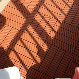 High-end plastic-wood floor, outdoor terrace, balcony, courtyard self-paving, ground wood-plastic anti-corrosion, non-slip simple assembly