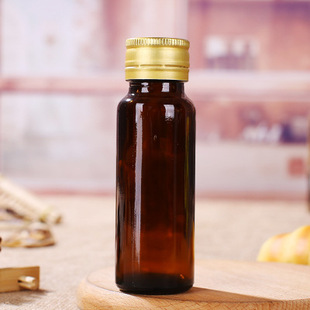 Light-proof sealed glass bottle dark brown glass bottle oral liquid medicine bottle small medicine bottle acid and alkali resistant bottle