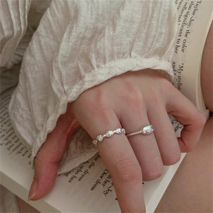 Letters Doudou Shell Ring Women's Ins Style Fashionable Niche High-end Open Finger Ring Overlapping All-match Finger Ring