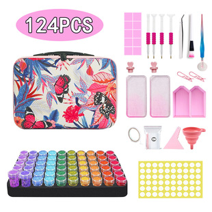 New DIY diamond painting kit gradient color two-color 30-pack bottle storage bag 60 bottle tool suit