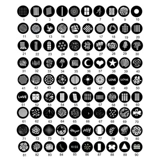 58mm universal condenser insert light effect projection film beam tube art color film love happy word modeling film light shadow