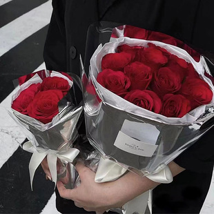 Mirror Flower wrapping paper silver bright paper waterproof thickened cellophane flower bouquet gift diy material