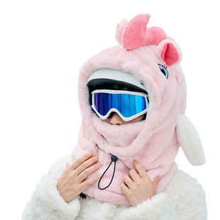 Warm Hat scarf Scarf mask integrated autumn and winter outdoor windproof ear protection thickened fleece-lined ski hat riding