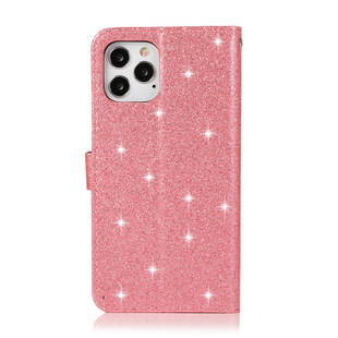 Suitable for iPhone15Pro love cover glitter mobile phone leather case Apple 14Pro card flip protective case
