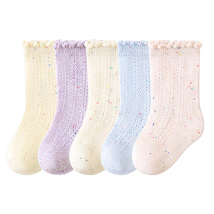 Girls Socks Summer Thin Breathable Mesh Class A Cotton Socks Baby Boneless Girls Children Baby Socks