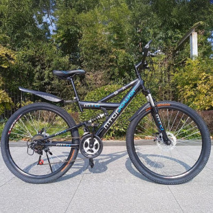 JCe Mountain Bike Men's and Women's Bicycle Double Shock Absorbing Bicycle 26 Variable Speed Road Bike Student Off-road Soft Tail Mountain Self