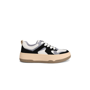 Grape mom Studiolee autumn fashionable color matching round toe thick bottom all-match lace-up casual sports board shoes for women