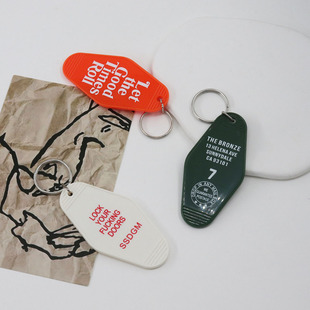 Motel Keychain Acrylic Plastic Letter Key Chain Pendant Decoration