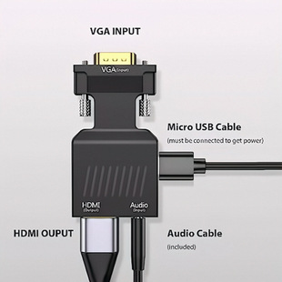 VGA Мужской адаптер HDMI передачи HD кабель адаптер конвертер компьютерный плеер тот же экран монитор телевизор