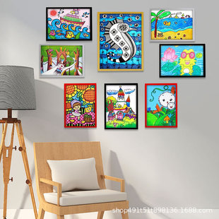 Children's Magnetic Picture Frame Mounted Magnetic Photo Frame Wall Mounted Simple 4K Open 8K Frame a3 Punch-Free Display A4 Wall Sticker