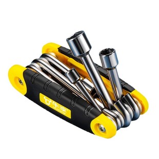 Manual integrated multi-use portable chrome vanadium steel folding hexagon socket wrench household site easy to carry and save