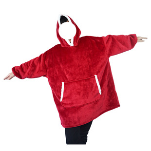 Lazy Pullover Nightgown TV Blanket Hooded Warm Cold-proof Pajamas Couple's Home Pajamas Flannel Home Office