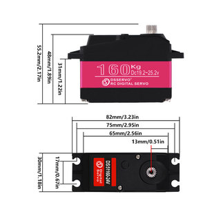DS51160 Dayeng 160KG High Torque Steering Gear Robot RC Remote Control Car Model Metal Gear Digital Steering Gear