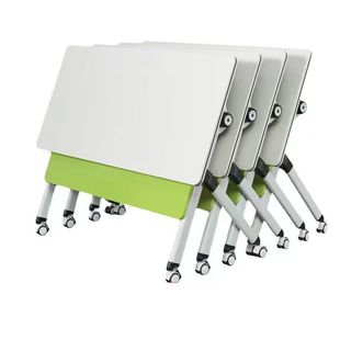 Conference Table Folding Training Table Training Table and Chair Combination Mobile Desk Spliceable Long Table University Desk and Chair