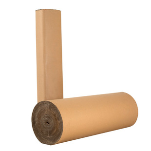 Corrugated paper protective floor corrugated roll paper two-layer furniture packaging paper leather thickened Kraft paper B tile E tile