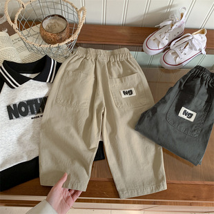 Children's Casual Pants 2025 New Spring Boys Casual Pants Korean Style Simple Pants Baby Trendy Trousers