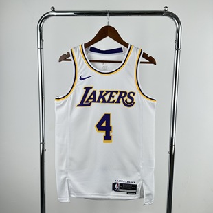 Season 23 Lakers Crewneck White No. 6 James Kobe No. 3 Davis No. 77 Doncic NBA Jersey