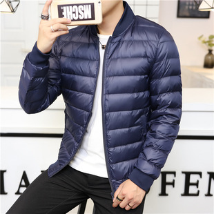 2024 Winter Light Down Jacket Men's Short Baseball Collar Slim-fit Youth Light Casual Jacket Coat plus size Trendy