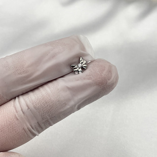 Titanium brocade puncture jewelry ASTM F136 bow earnail implant grade titanium alloy 16g internal tooth lip nail ear bone nail