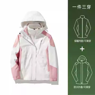 Camel HJCAMEL New Three-in-One Charge Clothes for Little Men and Women Super Good-looking Coat Autumn and Winter Outdoor Windproof