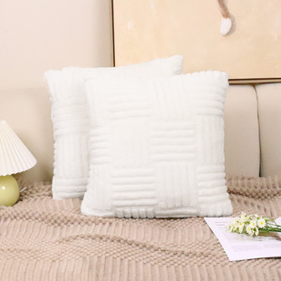 Cross-border Amazon pillow case woven plush pillow case office sofa waist pillow bedside cushion wholesale