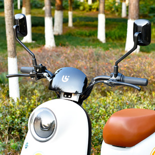 New HD electric scooter convex square rearview mirror three-wheeled motorcycle large view reversing reflective mirror