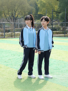 Summer Students' Short-sleeved School Uniform suit New Senior high school Students' Sports Two-piece Class Uniform Sports Games Team Uniform