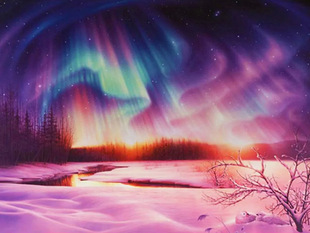 New 5D diamond painting suit full diamond Arctic night DIY diamond decorative painting cross-border manufacturers wholesale