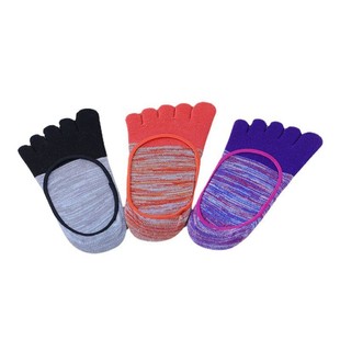 Spot color sports cotton men's and women's invisible socks toe socks all-match trend comfortable sweat-absorbent shallow socks five-finger socks