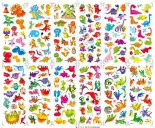 Cross-border three-dimensional stickers Avengers Pikachu Frozen princess Spider-Man little Princess Bubble stickers