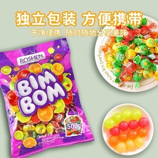 Russian Rusheng Fruit Table Tennis Candy Juice Sandwich Wedding Candy Hard Candy Casual New Year Gift Pack 500g*12 Pack