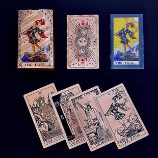 New gold foil tarot card full set wholesale color printing tarot card plastic PVC waterproof tarot card manual board game
